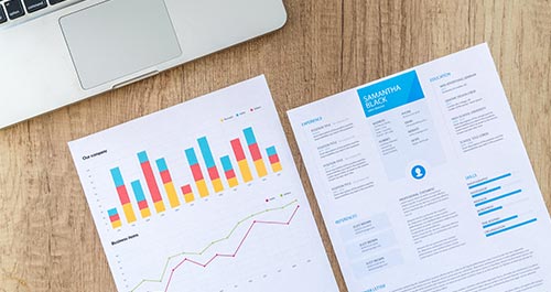 analytic-report new website design Tampa viewed on a laptop