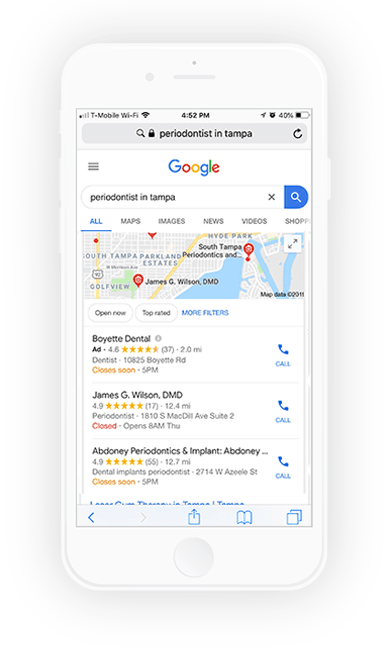 gmb search results SEO Company in Tampa, Velvet Ink Media